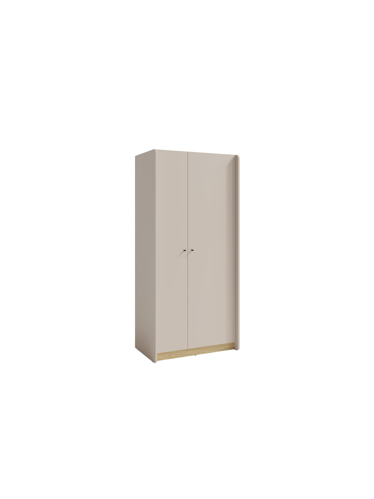 Šatní skříň Fiorenza 90 cm, béžová a olejovaný dub, dvoudveřová