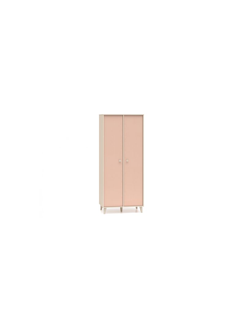 Dětská skříň Marla 80 cm v růžové millenial pink a tělem barvy pouštní písek