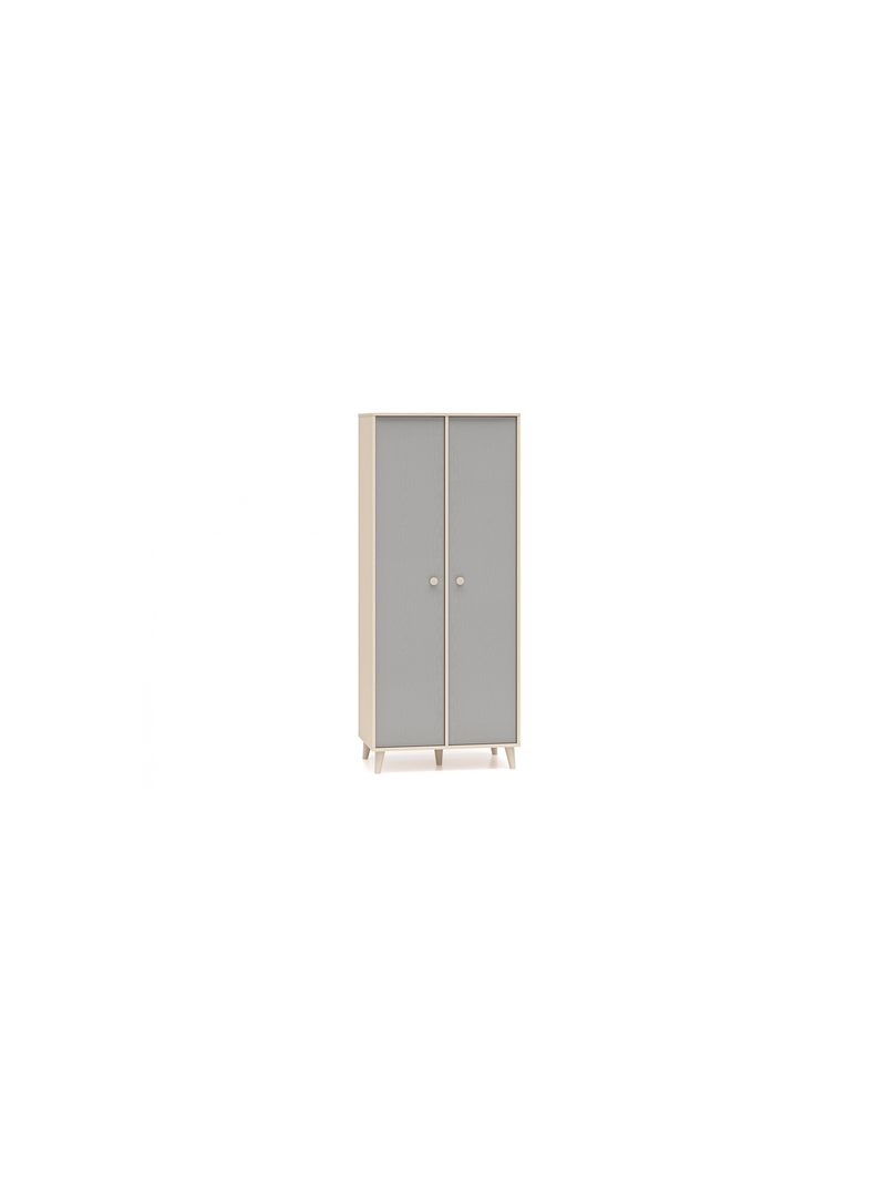Dětská skříň Marla 80 cm v barvě desert sand a palladium šedá s dvěma dveřmi