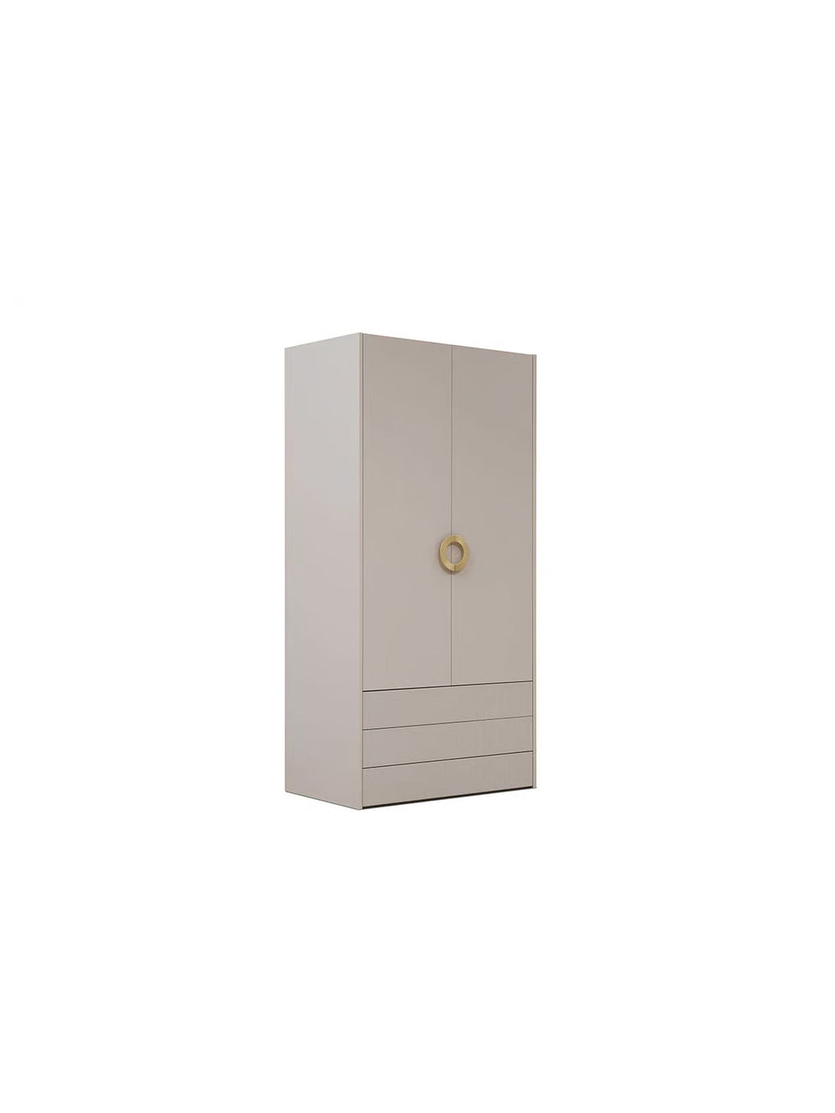 Skříň Nubo 100 cm cashmere se dvěma dveřmi a třemi zásuvkami