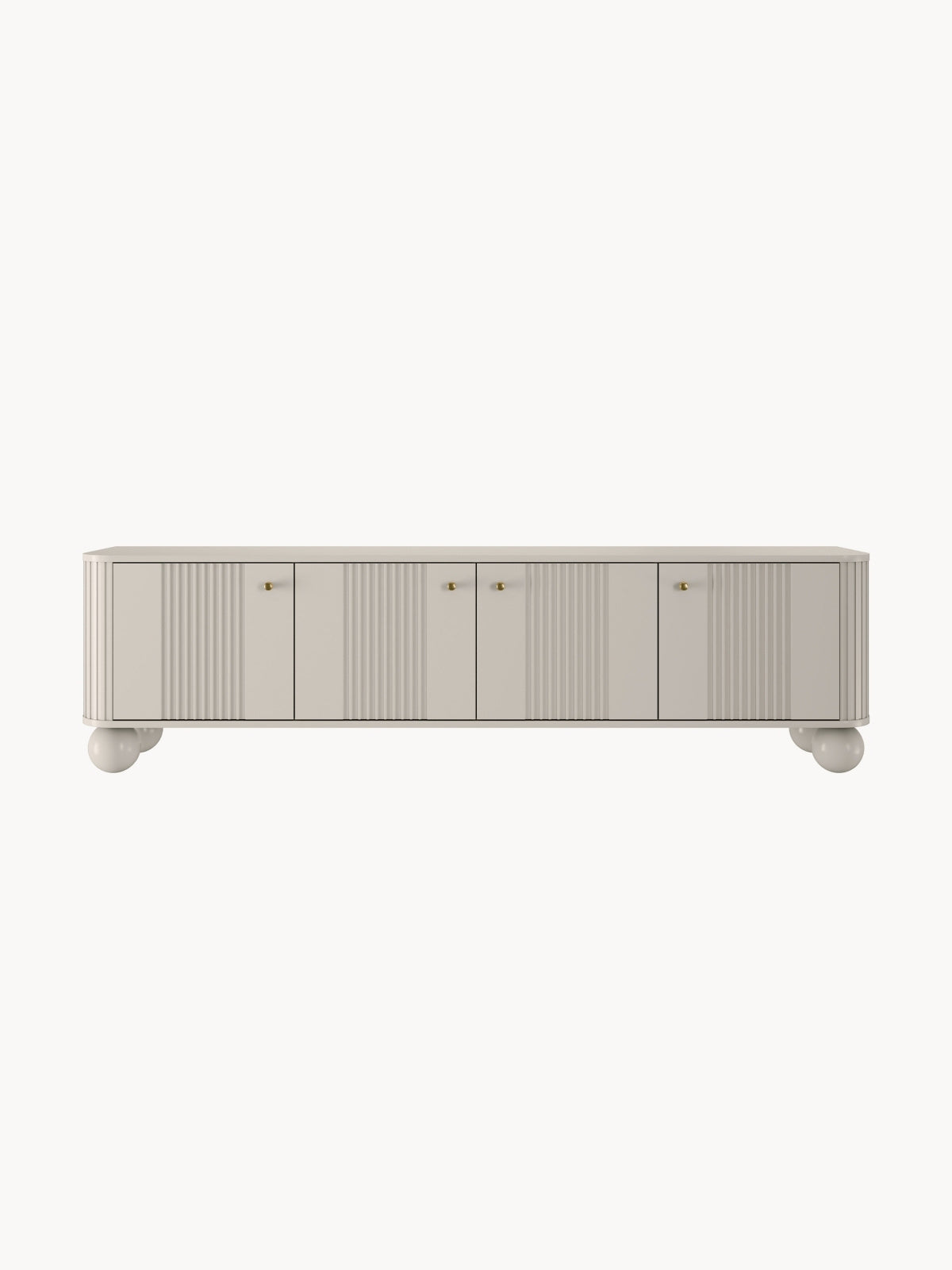 skříňka RTV Vesper 4D 187 cm - kašmír / zlote Úchytky / Nohy kule